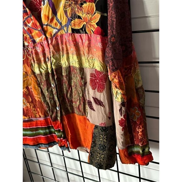 Chico’s Design‎ Hooded Zippered Jacket Womens 2 (L) Cottagecore Floral - Picture 4 of 14